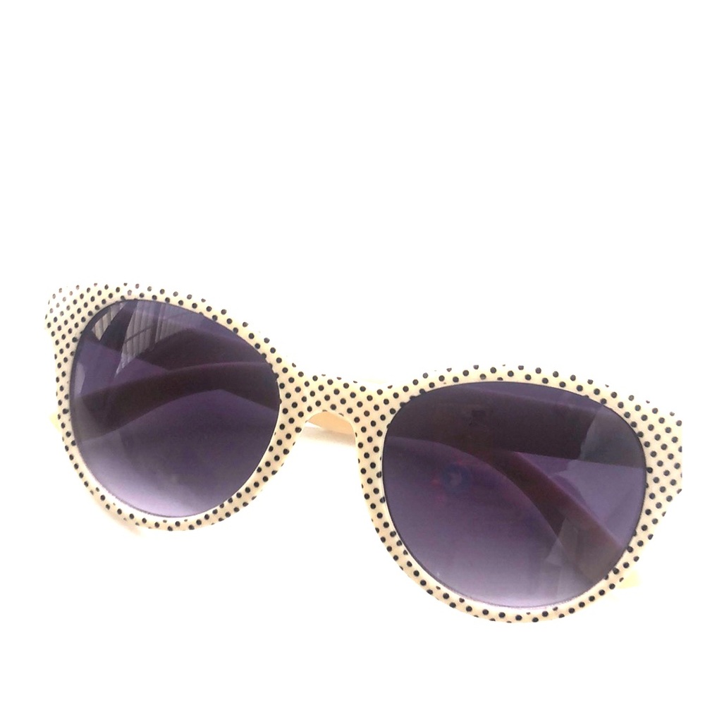 White polka dot sunglasses